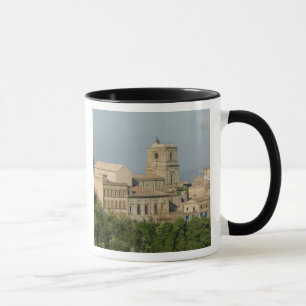 Taza Italia, Sicilia, Enna, vista de la ciudad desde Ro