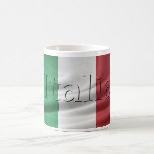 Taza italiana de la bandera de Italia
