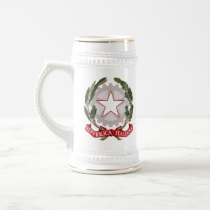 Taza italiana de Stein del escudo de armas