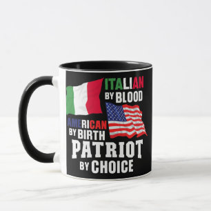 Taza Italiano por sangre americano por nacimiento patri