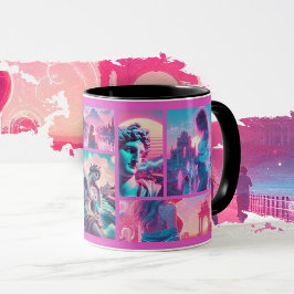 Taza Italy | Vaporwave Retrowave, Custom photo collage