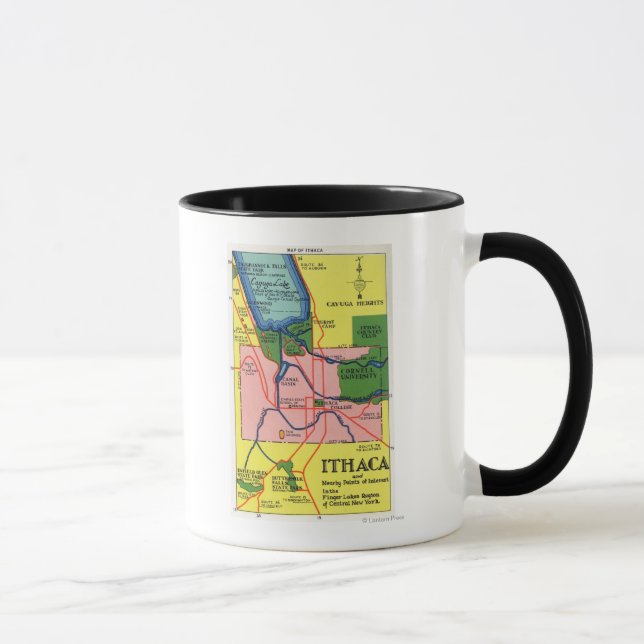 Taza Ithaca y los puntos de interés cercanos (Derecha)