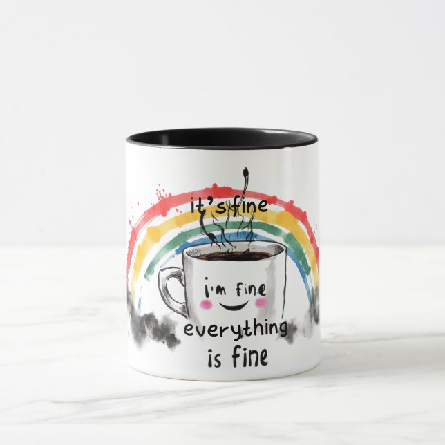 Taza Its Fine I'm Fine Everything is Fine mug (Centro)