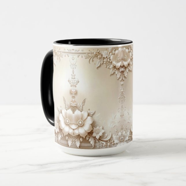 Taza Ivory Flowers Mug (Anverso izquierdo)