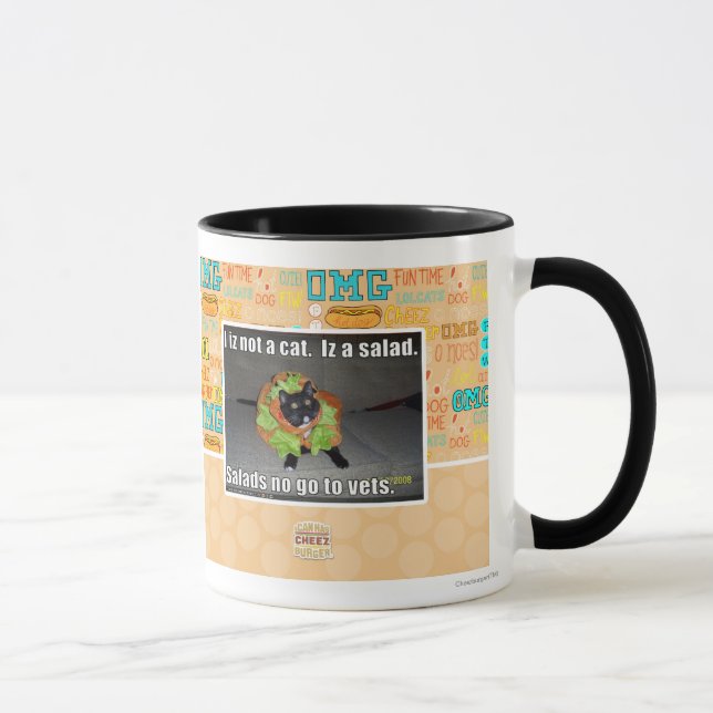 Taza Iz I no un gato. Iz una ensalada (Derecha)