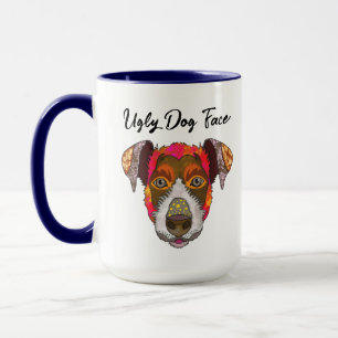 Taza Jack Russell Terrier perro feo cara mugre
