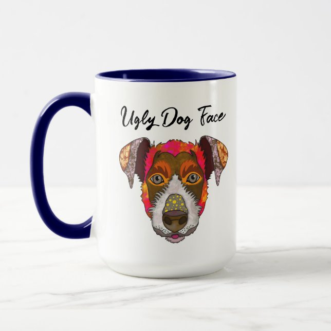 Taza Jack Russell Terrier perro feo cara mugre (Izquierda)