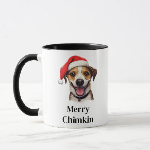 Taza Jack Russell Terrier Perro Gorro de Santa Navidad
