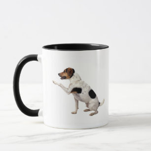 Taza Jack Russell Terrier que levanta la pata