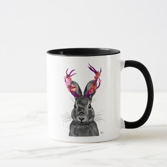 Taza Jackalope con anclas rosas (Derecha)
