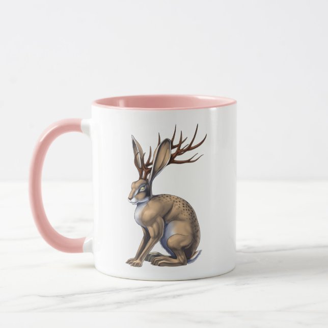 Taza Jackalope Cryptid Animal (Izquierda)