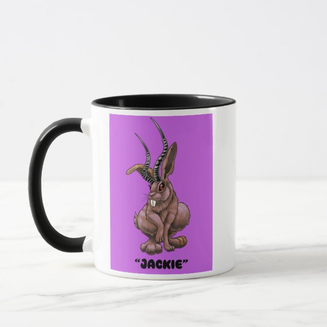 Taza Jackalope "Jackie" Cryptid coffee mug (Izquierda)