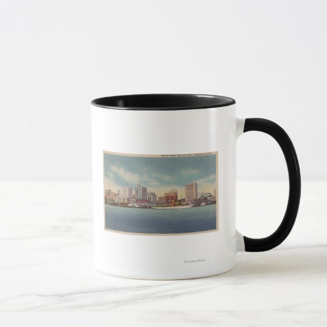 Taza Jacksonville, FL - Vista del frente del agua y el  (Derecha)