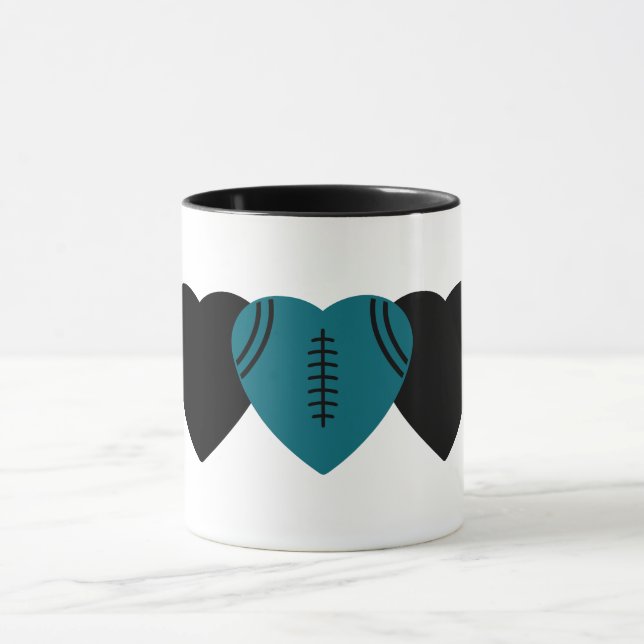 Taza Jacksonville Jaguars Football Hearball Design (Centro)