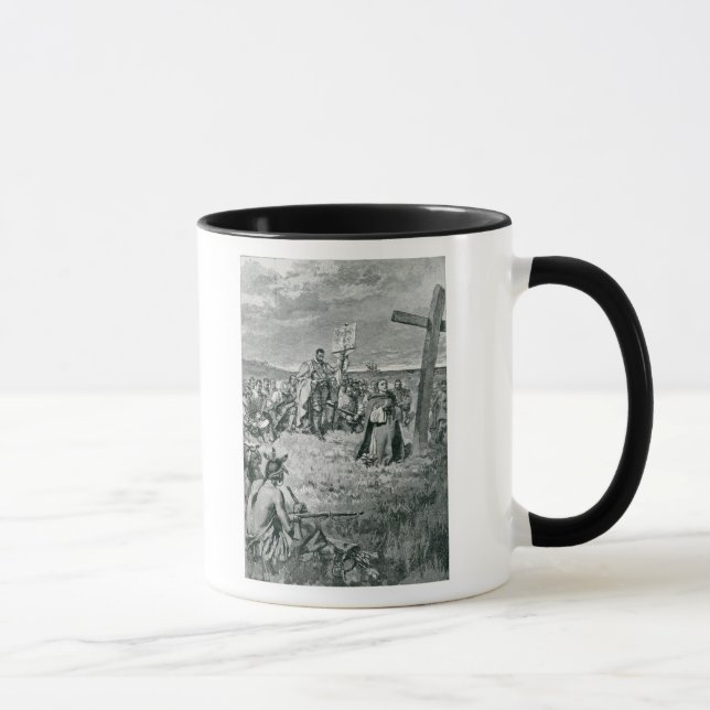 Taza Jacques Cartier que pone una cruz en Gaspe (Derecha)