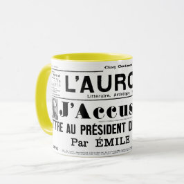 Taza J'acuse a Emile zola mug