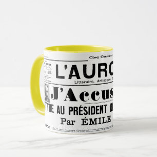 Taza J'acuse a Emile zola mug