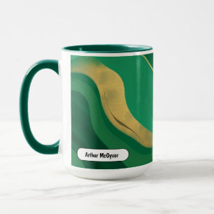 Taza Jade Estética Moderna Esmeralda Remolino Místico