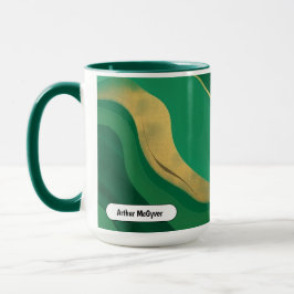 Taza Jade Estética Moderna Remolino Místico Esmeralda