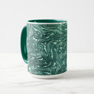 Taza Jade texturizado y tonos de cian verde