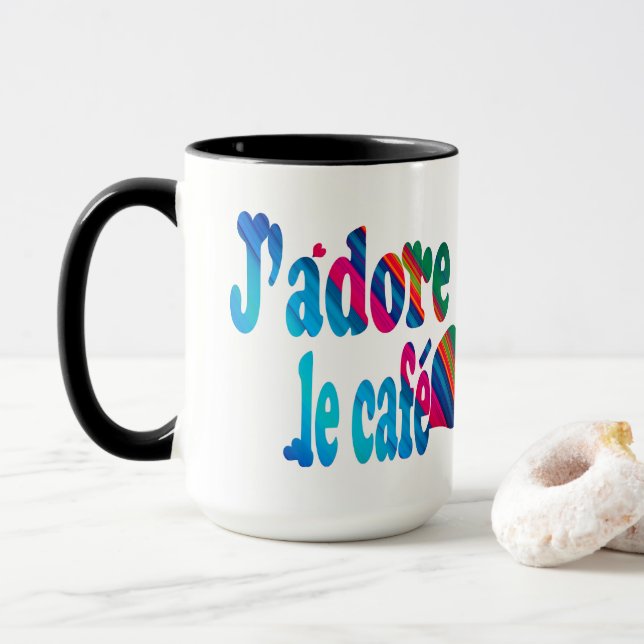 Taza J'adore le café (Con donut)
