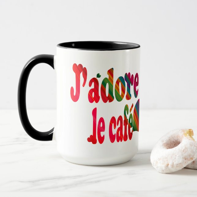 Taza J'adore le café (Con donut)