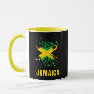 Taza Jamaica Retró Acuarelas Vintage Deporte Jamaicano