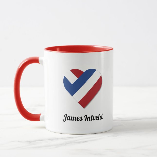 Taza James Intveld with Netherlands Heart Flag (Izquierda)