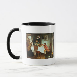 Taza James Watt joven que juega con vapor