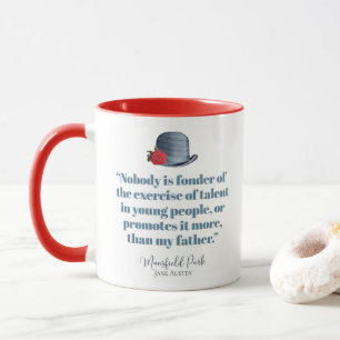 Taza Jane Austen - Mi padre - Gorra de Vintage