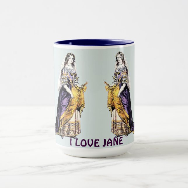 Taza JANE ~ COSTUMES ~ Una Dama de medios ~ 1660 ~ (Centro)