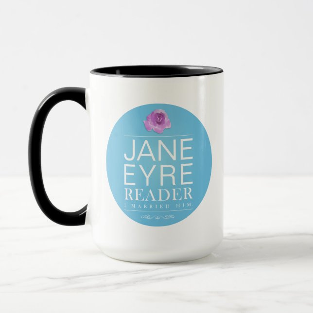 Taza Jane Eyre - Lector Me Casé Con Él - Texto (Izquierda)