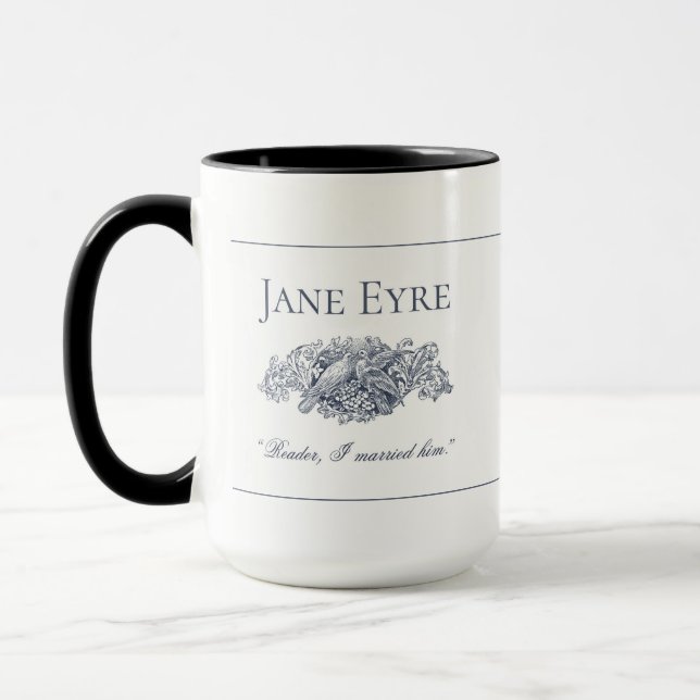 Taza Jane Eyre - Lector que me casé con él - Palomas (Izquierda)