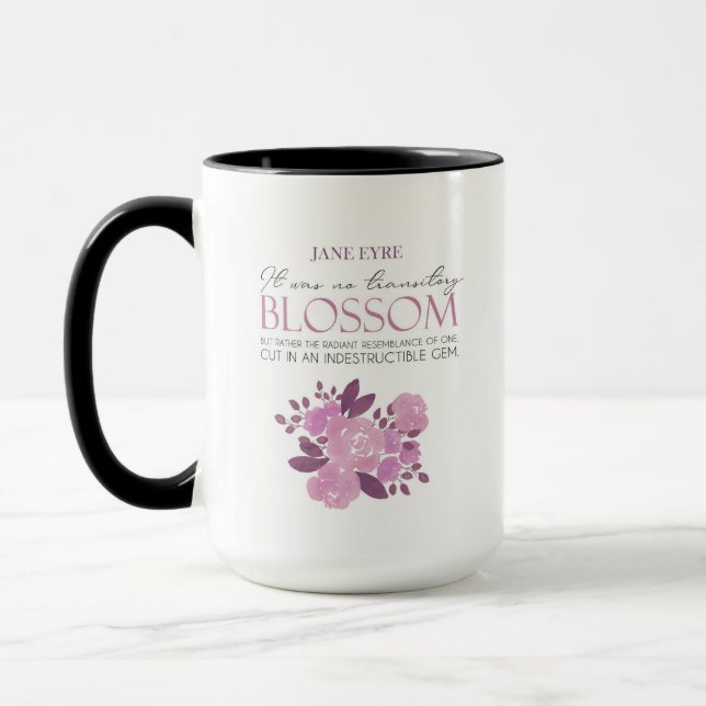 Taza Jane Eyre - Sin Flor Transitoria - Rosas Rosa (Izquierda)