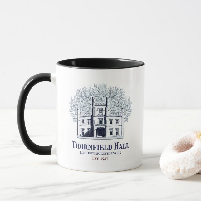 Taza Jane Eyre Thornfield Hall Rochester Residences (Con donut)