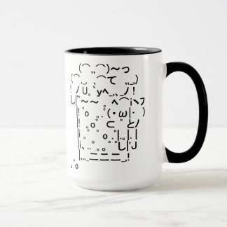 Taza Japanese ASCII Art「beer」(black)