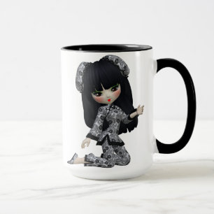 Taza japonesa del chica