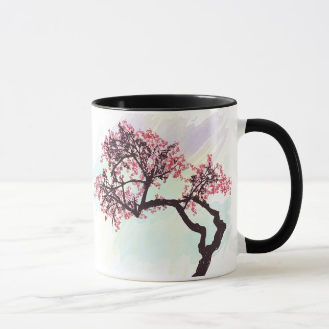 Taza japonesa del flor del cerezo (Derecha)