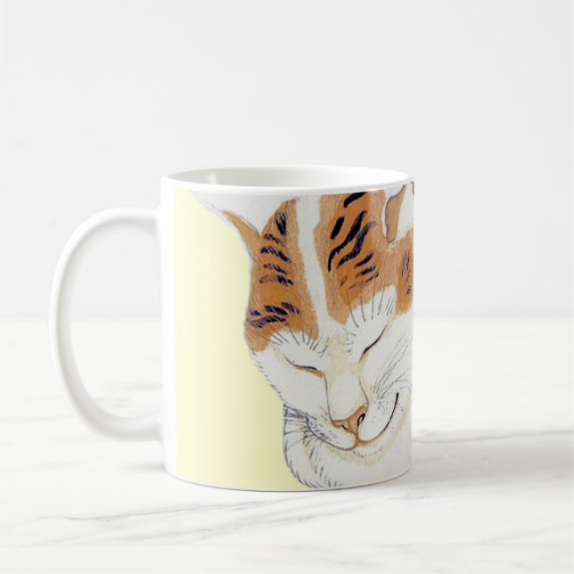 Taza japonesa del regalo de la cita del gato de (Izquierda)