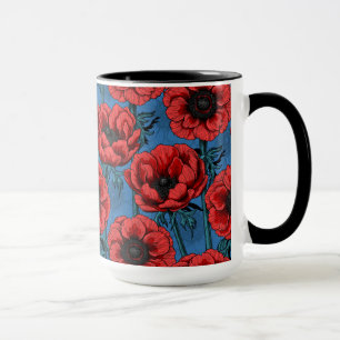Taza Jardín anémico rojo
