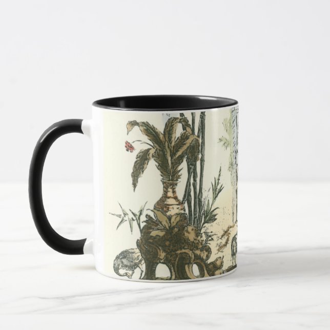 Taza Jardín asiático con mujeres y animales (Izquierda)
