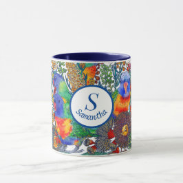 Taza Jardín Botánico de Loríquetos Arcoíris Personaliza