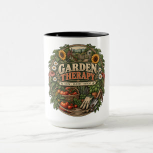 Taza Jardín de Cabaña Antiguo