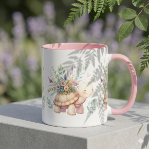 Taza Jardín de Cabaña Tortuga Acuarela