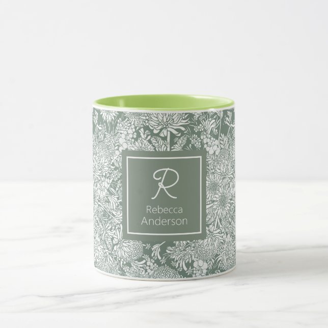 Taza Jardín de campo australiano personalizado - Sage (Centro)