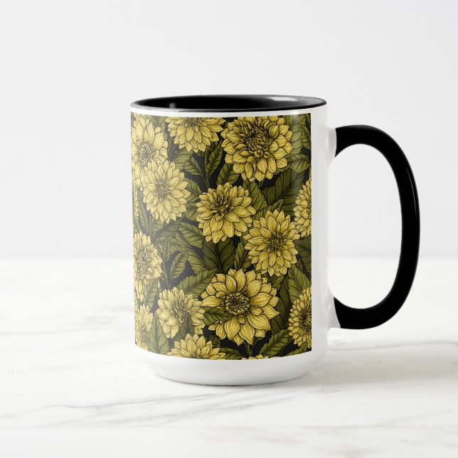 Taza Jardín de Dahlia amarillo (Derecha)