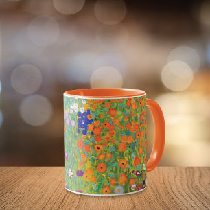 Taza Jardín de flores de algodón Gustav Klimt