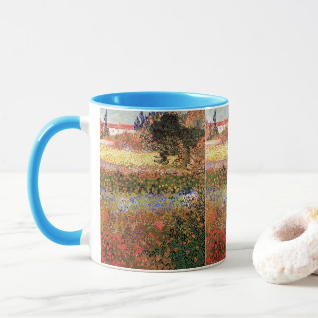 Taza Jardín de flores por Vincent van Gogh (Con donut)