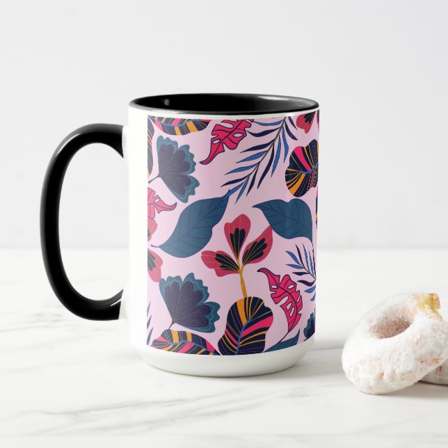 Taza Jardín de hojas tropicales (Con donut)