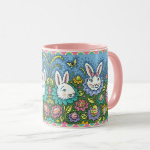 TAZA JARDÍN DE HUEVOS DE ORIENTE SIMILAR, FLORES DE RAB